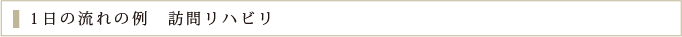 １日の流れ訪問看護