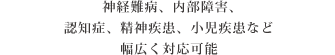 パーキンソン病、脊髄小脳変性症、筋委縮性測策硬化症 etc... 対応実績有 社内勉強会によるサービスの質の向上